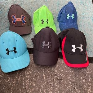 Sz Sm/Md Kids Under Armour Hats x 6